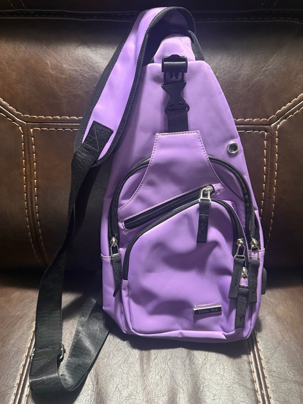 Women's Purple Sling Shoulder Bag - Casual Crossbody